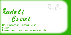 rudolf csemi business card